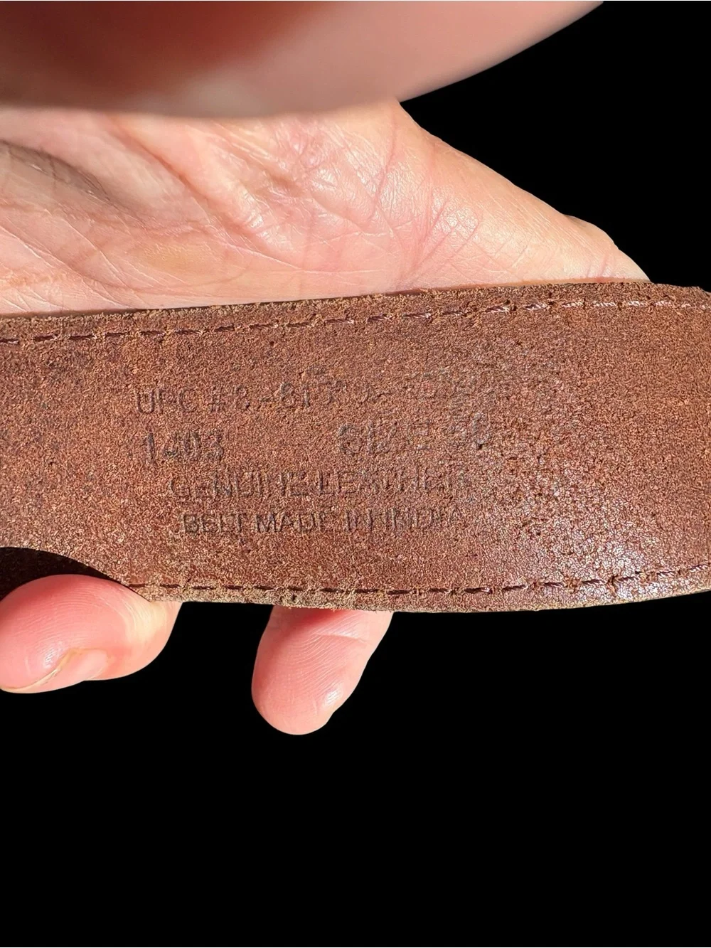 Men's Brown Leather Belt with Silver Buckle